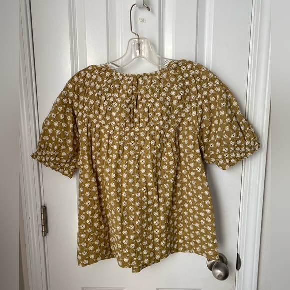 Madewell Daisy Embroidered Shirred Puff-Sleeve Top - Picture 3 of 3